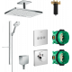 Душевой комплект Hansgrohe Rainmaker Select 460 (2 jet) 24004400 + 27648400 + 26455000 + 15760000 + 15764000 штанга 17.8 см
