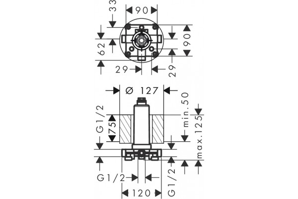 Душевой комплект Hansgrohe Rainmaker Select 460 (2 jet) 24004400 + 27648400 + 26455000 + 15760000 + 15764000 штанга 17.8 см