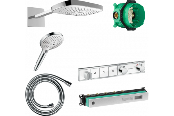 Душевой комплект Hansgrohe Raindance Select E 300 (3 jet) 26468400 + 26530400 + 28272000 + 15356400 штанга 15.1 см