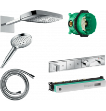 Душевой комплект Hansgrohe Rainmaker Select 300 E 300 (3 jet) 26468000 + 26530000 + 28272000 + 15356000 штанга 15.1 см