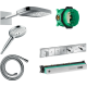 Душевой комплект Hansgrohe Rainmaker Select 300 E 300 (3 jet) 26468000 + 26530000 + 28272000 + 15356000 штанга 15.1 см