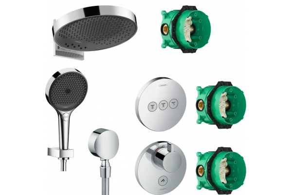 Душевой комплект Hansgrohe Rainfinity 360 (3 jet) 26234000 + 26852000 + 27506000 + 15742000 + 15745000 хром