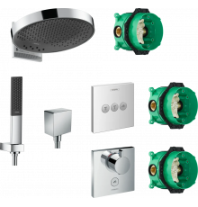 Душевой комплект Hansgrohe Rainfinity 360 (3 jet) 26234000 + 26857000 + 26455000 + 15761000 + 15764000 хром