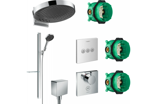 Душевой комплект Hansgrohe Rainfinity 360 (3 jet) 26234000 + 27671000 + 26455000 + 15761000 + 15764000 хром