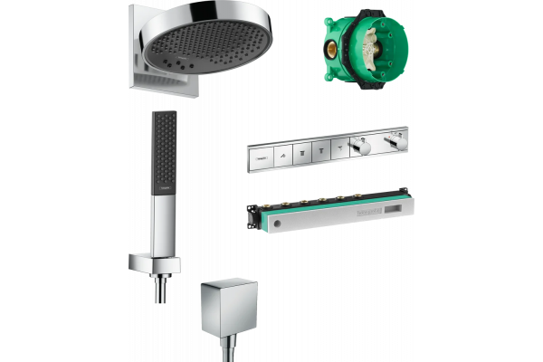 Душевой комплект Hansgrohe Rainfinity 250 (3 jet) 26232000 + 26857000 + 26455000 + 15382000 хром, штанга 8.4 см