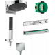 Душевой комплект Hansgrohe Rainfinity 250 (3 jet) 26232000 + 26857000 + 26455000 + 15382000 хром, штанга 8.4 см