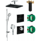 Душевой комплект Hansgrohe Rainmaker Select 460 (3 jet) 24006600 + 26631000 + 27506000 + 15735600 + 15736600 штанга 17.8 см