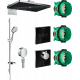 Душевой комплект Hansgrohe Rainmaker Select 460 (3 jet) 24007600 + 26631000 + 27506000 + 15735600 + 15736600 цвет черный
