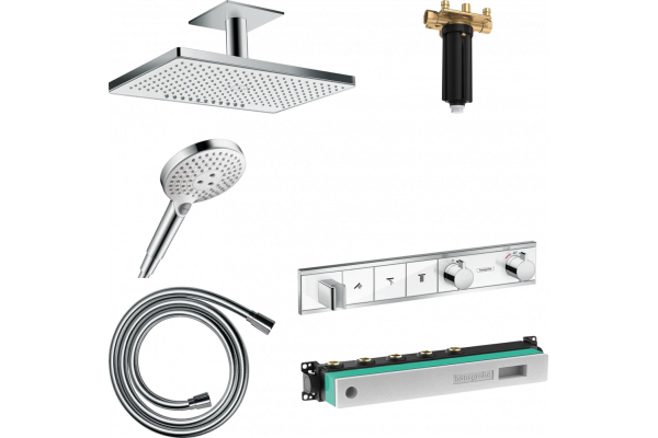 Душевой комплект Hansgrohe Rainmaker Select 460 (2 jet) 24004400 + 26530400 + 28272000 + 15356400 штанга 17.8 см