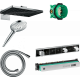 Душевой комплект Hansgrohe Rainmaker Select 460 (2 jet) 24005600 + 26530000 + 28272000 + 15356600 цвет серый, штанга 8.2 см
