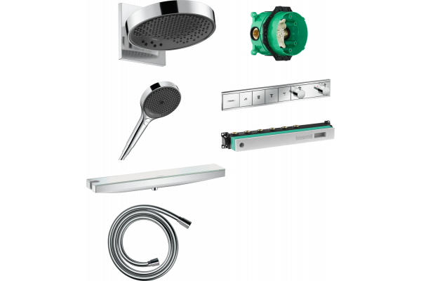 Душевой комплект Hansgrohe Rainfinity 250 (3 jet) 26232000 + 26864000 + 28272000 + 26843000 + 15382000 хром, штанга 8.4 см