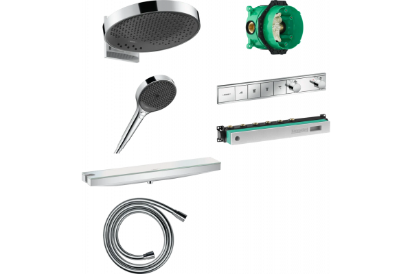 Душевой комплект Hansgrohe Rainfinity 360 (3 jet) 26234000 + 26864000 + 28272000 + 26843000 + 15382000 штанга 15.1 см