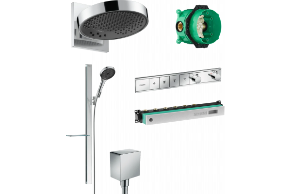 Душевой комплект Hansgrohe Rainfinity 250 (3 jet) 26232000 + 27671000 + 26455000 + 15382000 штанга 15.1 см