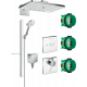 Душевой комплект Hansgrohe Rainmaker Select 460 (3 jet) 24007400 + 27648400 + 26455000 + 15735400 + 15736400 цвет белый