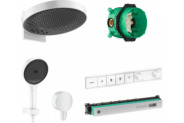 Душевой комплект Hansgrohe Rainfinity 360 (3 jet) 26234700 + 26852700 + 26453700 + 15382700 хром, штанга 8.4 см