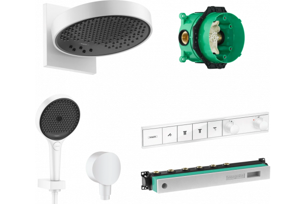 Душевой комплект Hansgrohe Rainfinity 250 (3 jet) 26232700 + 26852700 + 26453700 + 15382700 штанга 15.1 см