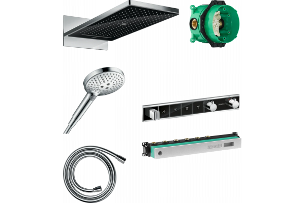 Душевой комплект Hansgrohe Rainmaker Select 580 (3 jet) 24001600 + 26530000 + 28272000 + 15357600 штанга 15.1 см