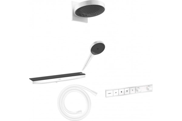 Душевой комплект Hansgrohe Rainfinity 15382700 + 26232700 + 26864700 + 28276700 + 26858700 хром, штанга 8.4 см