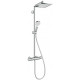 Душевая стойка Hansgrohe Crometta Е 240 1jet Showerpipe EcoSmart 27281000 9 л хром, штанга 123.5 см
