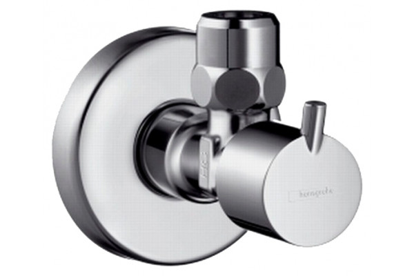 Вентиль Hansgrohe S с рукояткой, двухвентильный, хром