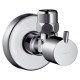 Вентиль Hansgrohe S с рукояткой, двухвентильный, хром