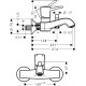 Смеситель Hansgrohe Metropol Classic 31340000 для ванны с душем, однорычажный, хром