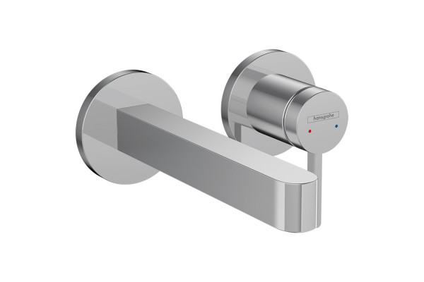 HANSGROHE FINORIS Смеситель для раковины настенный однорычажный излив 168 мм. внешняя часть цвет хром 76051000