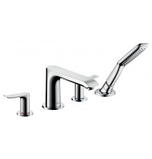 Смеситель Hansgrohe Metris на борт ванны двухвентильный, хром