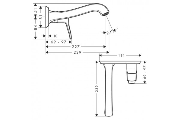 Смеситель Hansgrohe Metris classic для раковины однорычажный, хром