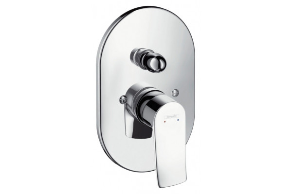Смеситель Hansgrohe Metris для ванны с душем, однорычажный, хром