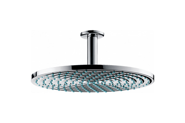 HG Raindance S Верхний душ 1jet (RainAir) d300мм с потолочным держателем 100 мм шарнирное соединение G1/2 цвет: хром 27494000