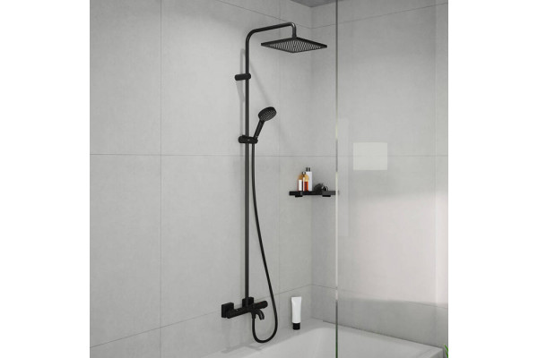 HG Vernis Sh Showerpipe 240 для ванны цвет матовый черный 26900670