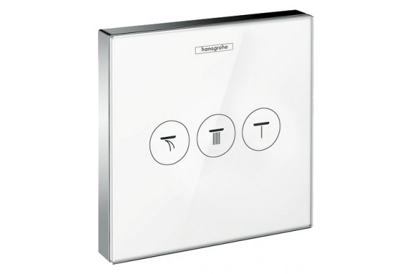 Переключатель потоков Hansgrohe ShowerSelect белый, на 3 позиции, сенсорный