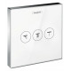Переключатель потоков Hansgrohe ShowerSelect белый, на 3 позиции, сенсорный
