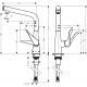 Смеситель Hansgrohe Metris Select 14883800 для кухонной мойки сталь, высота излива 30.7 см