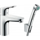 Смеситель Hansgrohe Focus 31927000 для раковины с гигиеническим душем, с донным клапаном Push-Open, однорычажный, хром