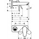Смеситель Hansgrohe Talis E 71732000 для раковины однорычажный, хром