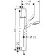 Душевой гарнитур Hansgrohe Crometta 100 Vario Uni 26657400 штанга 95.9 см, шланг 160 см