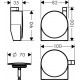 Слив-перелив Hansgrohe Exafill S 58113000 с заполнением переливом, хром