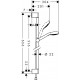 Душевой гарнитур Hansgrohe Croma Select S 1jet 26574400 штанга 95.9 см, шланг 160 см