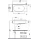 Раковина Hatria Area Y0W901 70x35 см цвет белый, прямоугольная