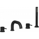 Смеситель на борт ванны IB Rubinetterie Industria ID396NP_13 matt black однорычажный, черный