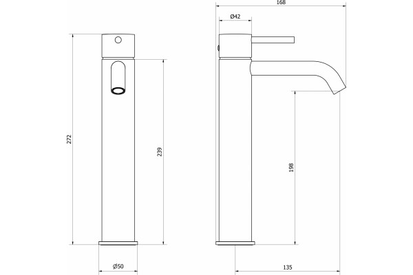 Смеситель для раковины IB Rubinetterie Industria ID202CC_1 chrome однорычажный, хром