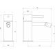 Смеситель для биде IB Rubinetterie Industria ID220CC_1 chrome однорычажный, хром