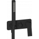 Смеситель для ванны с душем IB Rubinetterie Wave EWA314NP matt black, однорычажный, черный