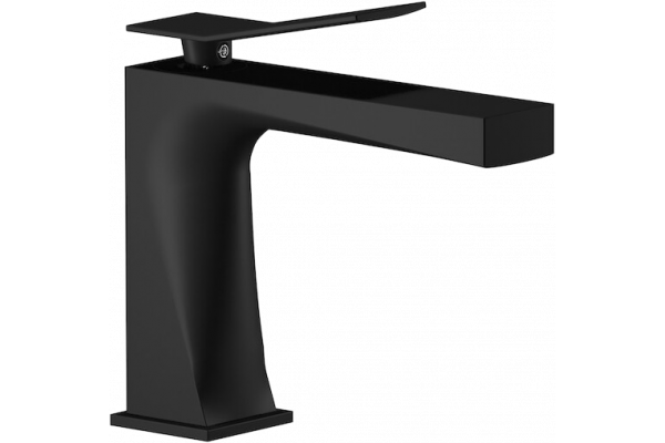 Смеситель для раковины IB Rubinetterie Wave WA200NP matt black однорычажный, черный