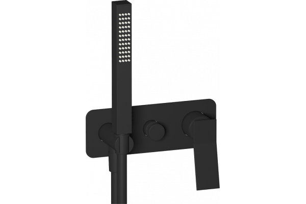Смеситель для ванны с душем IB Rubinetterie Wave EWA313NP matt black, однорычажный, черный
