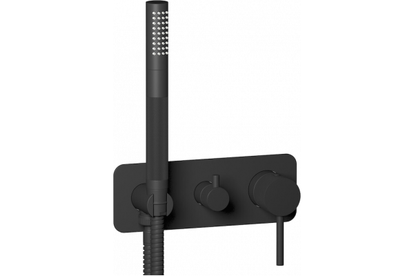Смеситель для ванны с душем IB Rubinetterie Industria EID314NP_13 matt black, однорычажный, черный