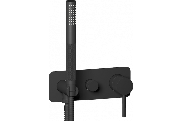 Смеситель для ванны с душем IB Rubinetterie Industria EID313NP_13 matt black, однорычажный, черный