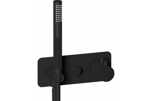 Смеситель для ванны с душем IB Rubinetterie Industria EID613NP_13 matt black, однорычажный, черный